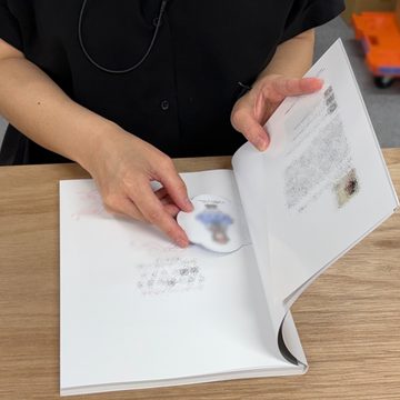 ステッカー差込み
