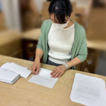 三つ折り作業