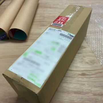 ダンボール梱包した様子