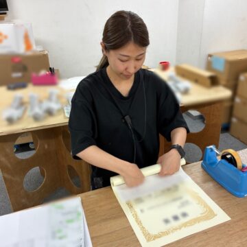 賞状丸め